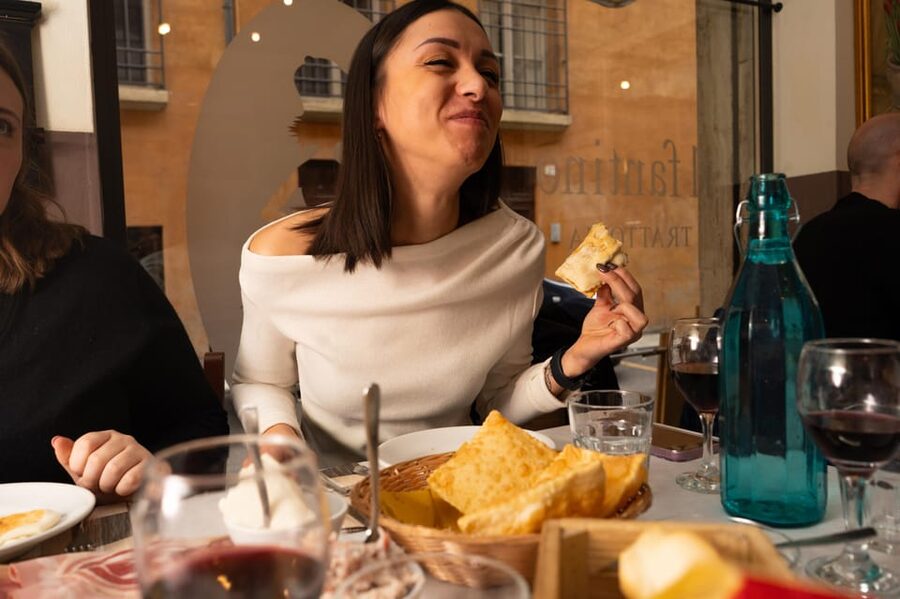 Bologna: Food Tour with Pasta Tasting & Local Specialties - Stop 2 street food: tigelle and mortadella style