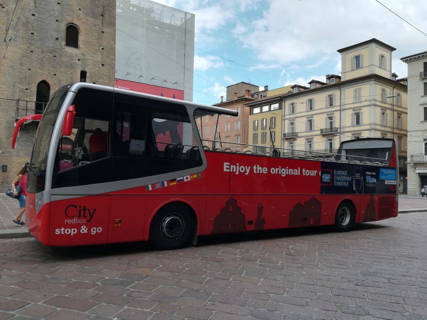 Bologna: Open Bus City Tour and Local Food Tasting - Tower moment: Asinelli and Garisenda from the bus skyline