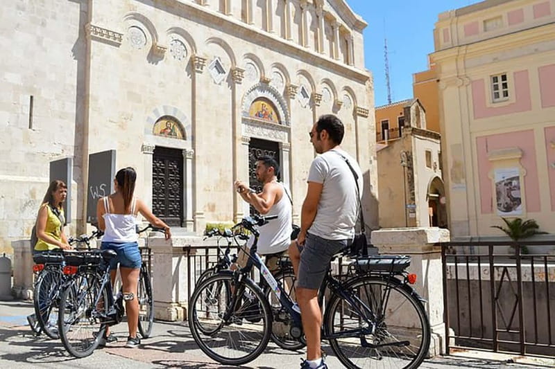 Cagliari: Old Town Guided E-Bike Tour - Calata Azuni meeting point and what your 2 hours includes