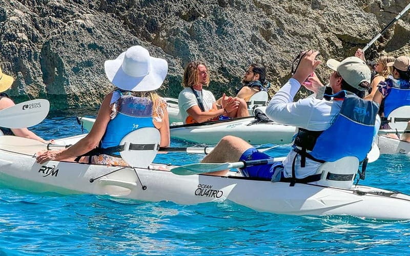 Capri: Caves and Beaches Kayaking Tour with GoPro Photos - Cave swim and the arch of the star: the water takes over