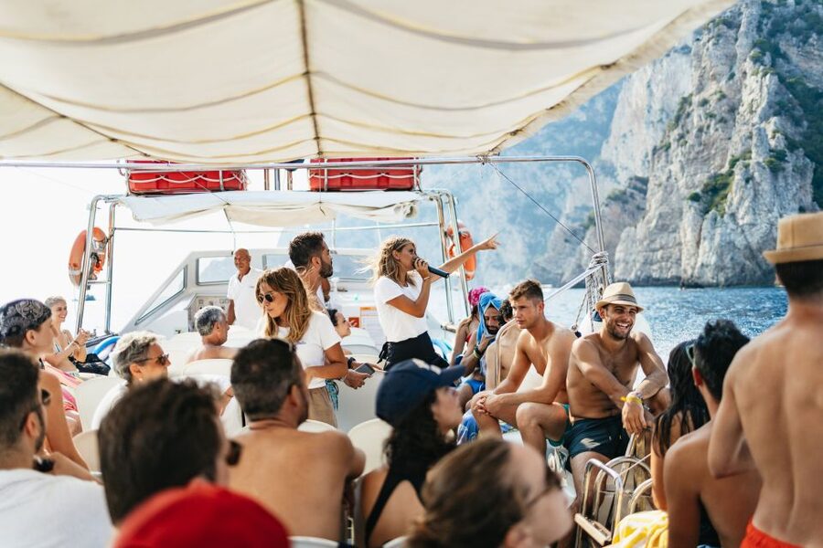 Capri: Island Boat Trip with Grottos - What the Crew Does for You (Besides Driving the Boat)
