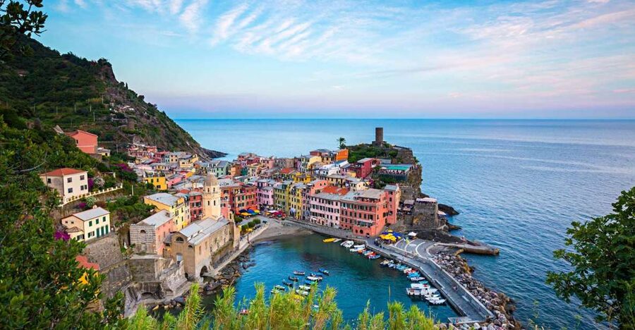 Cinque Terre: Hybrid Boat Tour with Swimming Stop - Getting on board at Monterosso, then settling in