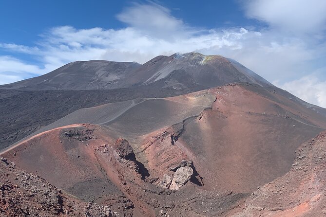 Etna excursion 3000 meters with 4x4 cable car and Trekking - The return by cable car over volcanic sand, long views on the way down