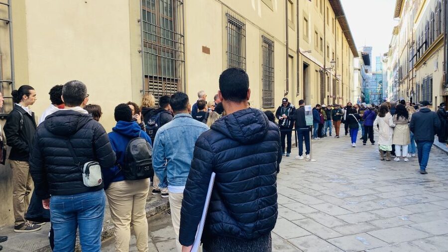Florence: Guided Walking Tour - Duomo complex from street level: Santa Maria del Fiore, Baptistery, Giotto’s Bell Tower, and the Opera Museum