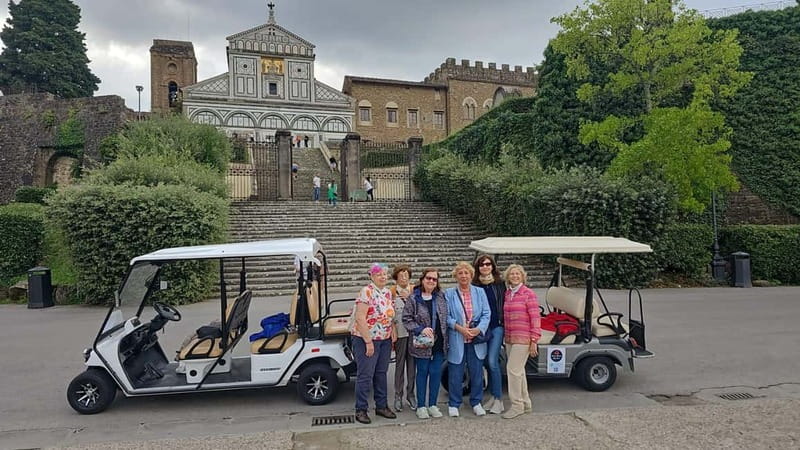 Florence: Private Electric Mini Car Tour with Local Guide - Pickup, vehicle size, and how the golf cart changes your sightseeing