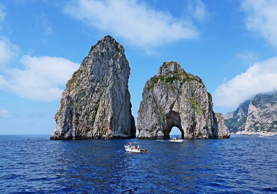 From Amalfi: Capri Island Boat Tour with Snorkeling & Drinks - Capri by Boat: From Villa Views to Faraglioni and the Sea-Cave Swim Stops