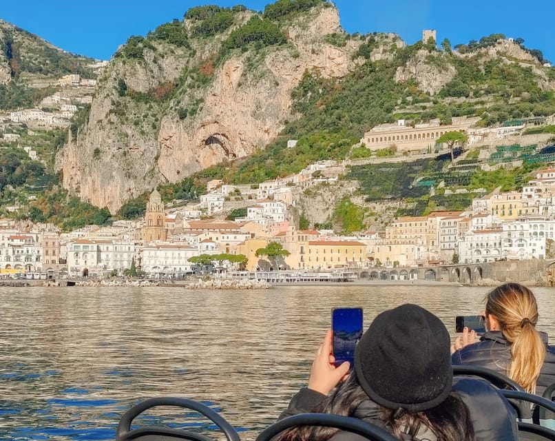 From Amalfi: Coast & Furore Fjord Boat Tour with Swim Break - Praiano, music on deck, and the planned swim break