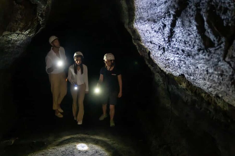 From Catania: Full-Day Mount Etna and Taormina Tour - Grotta dei Tre Livelli caves: cool air and a slower pace
