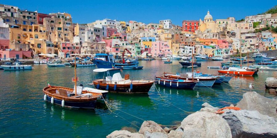 From Ischia: Procida Island Full-Day Boat Tour with Lunch - The first swim stop: Lacco Ameno or Spiaggia degli Inglesi