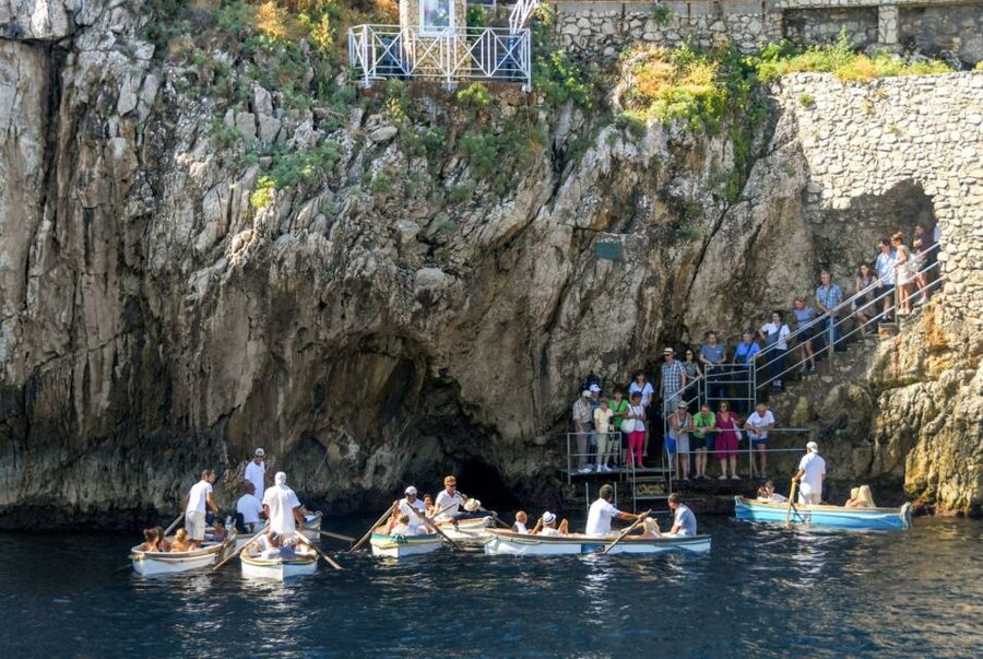 From Naples: Capri, Anacapri, and Blue Grotto Full-Day Trip - Faraglioni and sea caves by boat: the smart backup that still feels like Capri