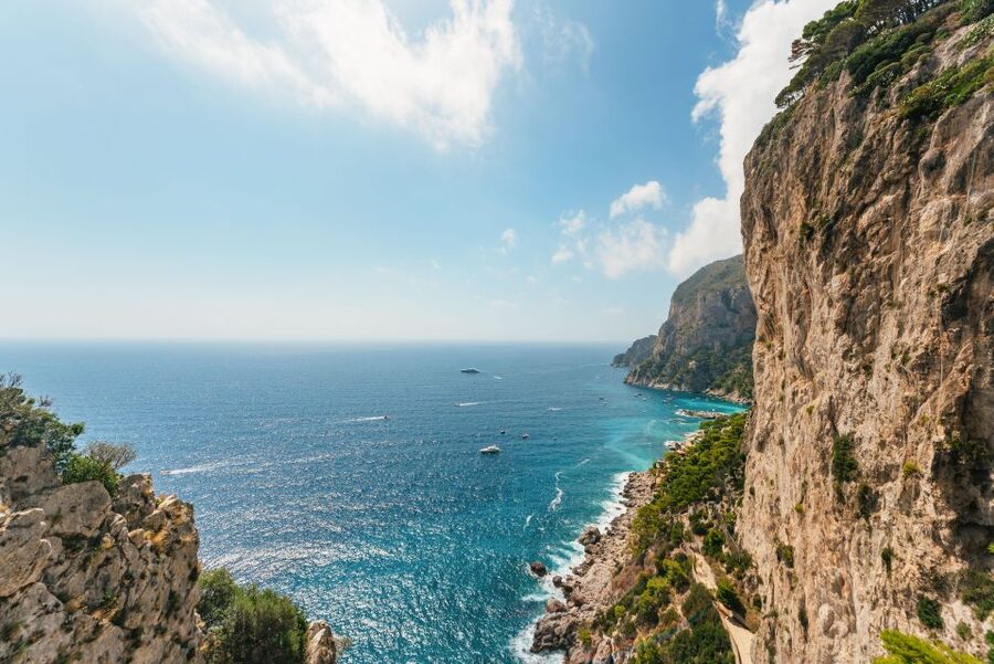 From Naples: Gulf of Naples & Capri Sightseeing Boat Tour - Crossing the Gulf of Naples with Vesuvius in your line of sight