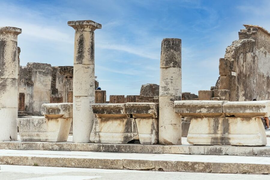 From Naples: Pompeii Ruins & Mount Vesuvius Day Tour - Pompeii guided route: Forum, baths, theatre, and the Lupanare