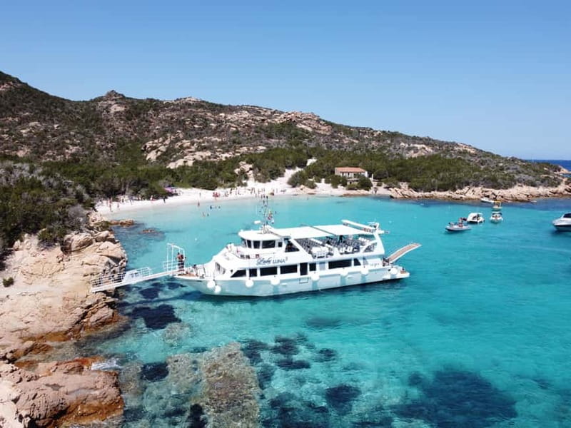 From Palau: 4 stops boat tour to La Maddalena archipelago - Budelli: Spiaggia Rosa views, Piscine Naturali, and a swim-heavy stop