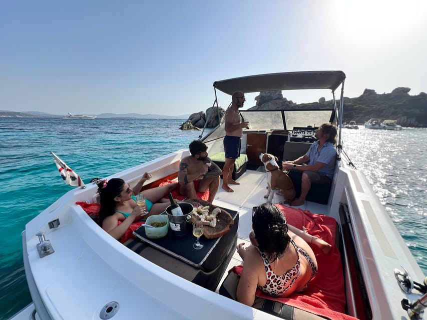 From Palau/La Maddalena: All inclusive Yacht Tour - Spargi island, the first swims at Cala Soraya and Cala Granara