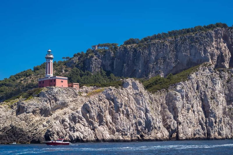 From Pompeii/Castellammare/Vico Equense: Capri Day Cruise - The Panoramic Cruise: Faraglioni, Grottos, and Villa Malaparte