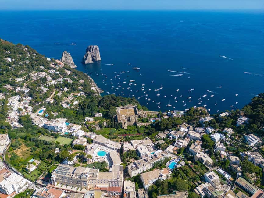 From Positano: Day trip to Capri - Group Tour by boat - Swim time in Capri waters, plus drinks and small comfort extras