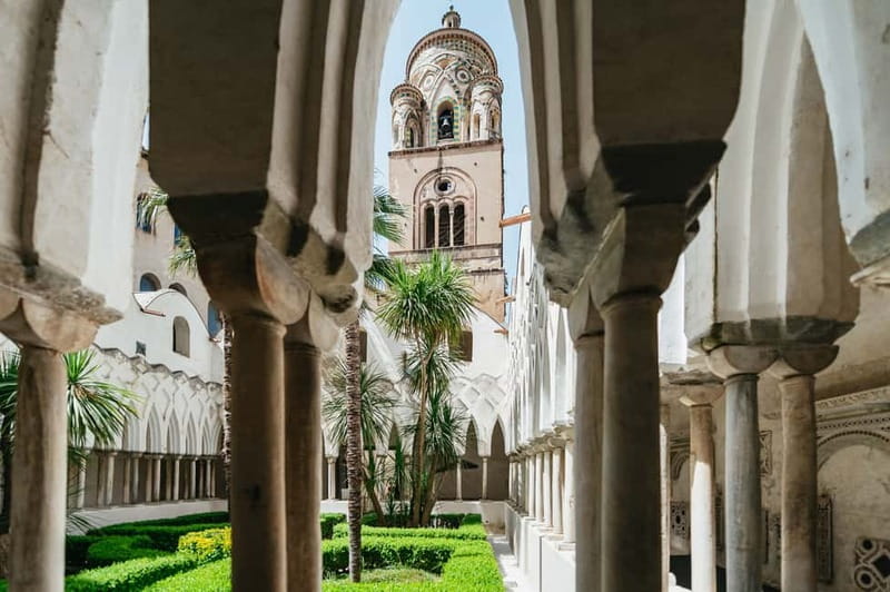 From Sorrento/Nerano: Amalfi and Positano Boat Tour - Amalfi town time: Cathedral, Cloister of Paradise, and lemon-and-swim reality