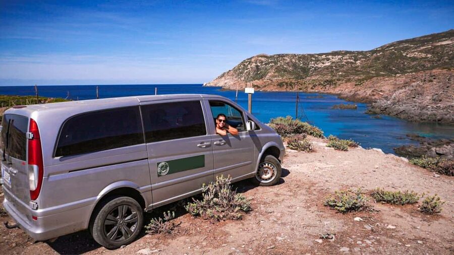 From Stintino: Asinara minivan tour - Cala d’Oliva and the approach to your main beach day