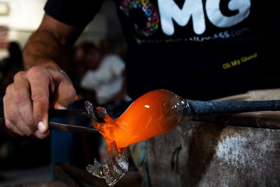Glass Blowing Show Visit Murano Glass Factory & Showroom OMG - The showroom and gallery: 500 square meters of what to buy