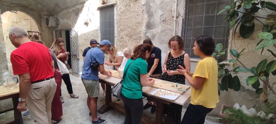 Lecce: Pasta Making Class in 1400s-Era Courtyard with Wine - Making orecchiette, the Apulian classic you shape with your hands