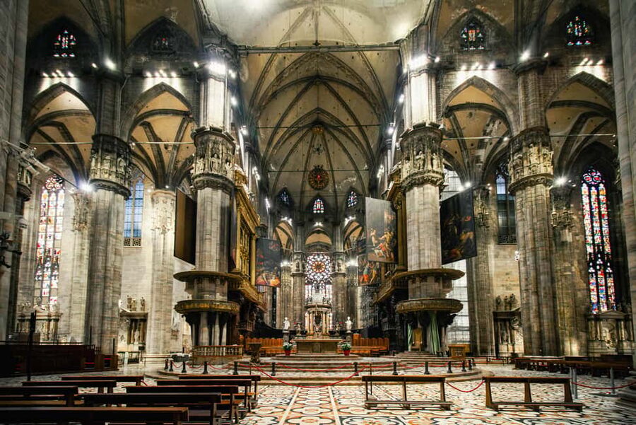 Milan Duomo Cathedral and Rooftop Terrace Guided Tour - Inside the Duomo Cathedral: marble, stained glass, and the stories you want