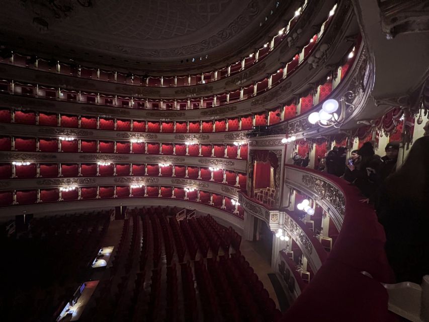 Milan: La Scala Theatre Skip-the-line Guided Tour - Inside the theatre: neoclassical rooms, a crystal chandelier, and rehearsal reality