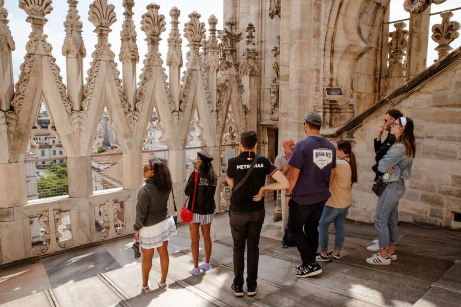 Milan: Priority Access Duomo and Rooftop Tour - Rooftop terraces: elevator up, stairs back down
