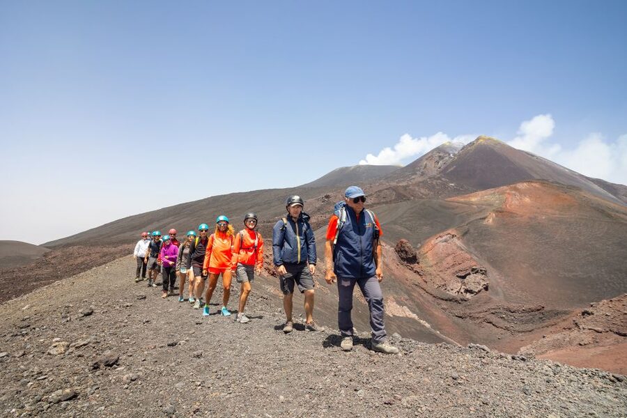 Mount Etna: Guided Volcano Summit Hiking Tour with Cable Car - What to bring: shoes, layers, and the helmet you must wear
