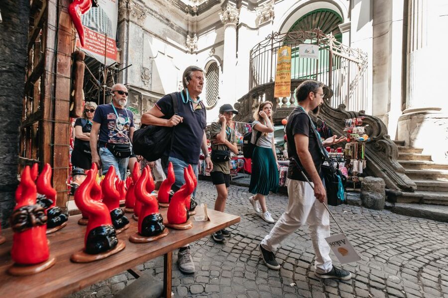 Naples: Downtown Tour with Veiled Christ & St Clare Tickets - San Domenico Maggiore and the Piazza stops that keep the story moving