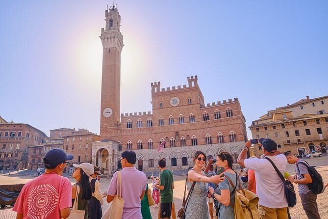 Pisa, Siena and San Gimignano Day Trip with Lunch & Wine Pairing - Siena on foot: Piazza del Campo, Torre del Mangia, and the Cathedral area