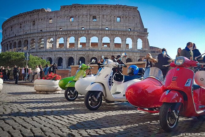 Rome Afternoon Sightseeing Vespa Sidecar Tour with Gourmet Gelato - The 4-hour Rome highlight route, stop by stop