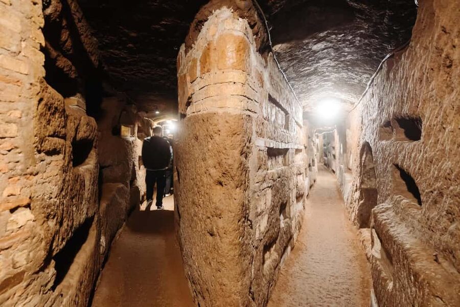 Rome: Appian Way, Aqueducts, and Catacombs Tour - Walking the Appian Way: old stones, tomb shapes, and a live road