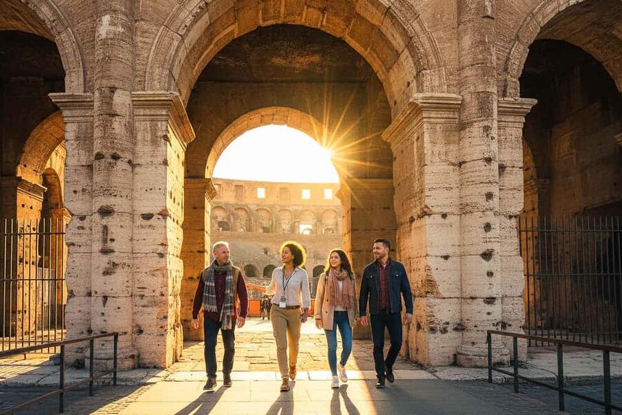 Rome: Colosseum Arena Twilight Tour & Imperial Forum Visit - The 1-hour Colosseum tour before sunset