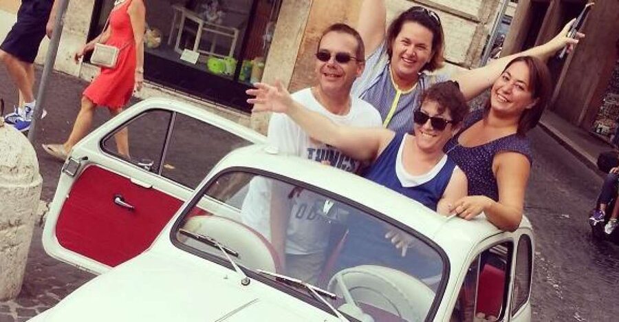 Rome Driving Tour By Vintage Fiat 500 - River Tiber on the Lungotevere: a calmer stretch that still feels historic
