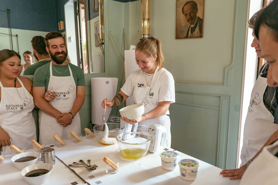 Rome: Fettuccine and Tiramisu Cooking Class with Wine - First Course Work: Tiramisù, From Mixing to Chilling
