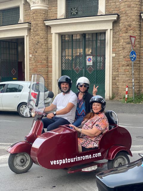 Rome: Highlights Vespa Sidecar Tour with Coffee and Gelato - Pyramid of Cestius and the Circus Maximus route