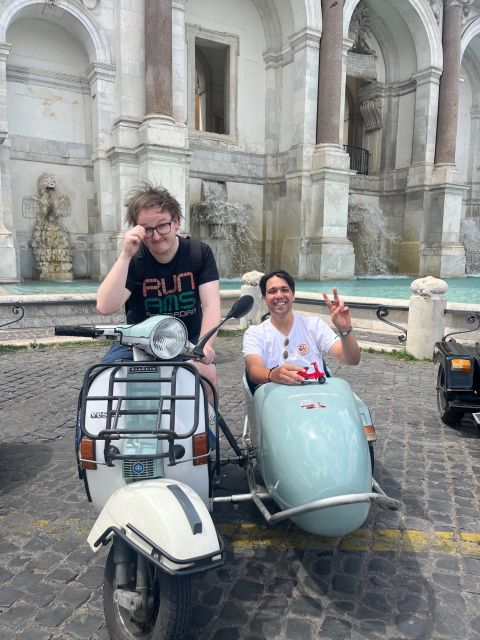 Rome: Highlights Vespa Sidecar Tour with Coffee and Gelato - Janiculum Hill and the Fontanone: the panoramic finish