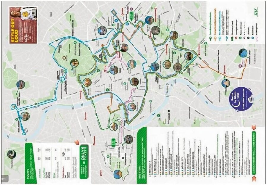 Rome:Hop-On Hop-Off Panoramic Open Bus Ticket 3 Circuits x 1 - Santa Maria Maggiore to the Colosseum area: where the city starts to click