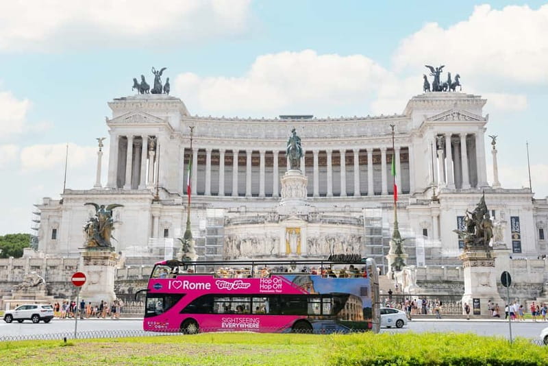 Rome: Hop-on Hop-off Sightseeing Bus Tour with Audioguide - Why this pink hop-on hop-off route is a smart Rome move