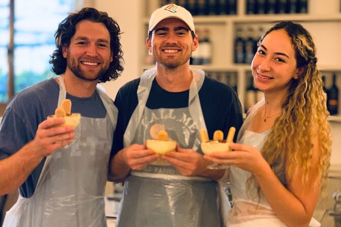 Rome: Pizza & Tiramisu Class with Free Flowing Fine Wine - How your 3 hours usually run: tiramisu, then pizza lunch