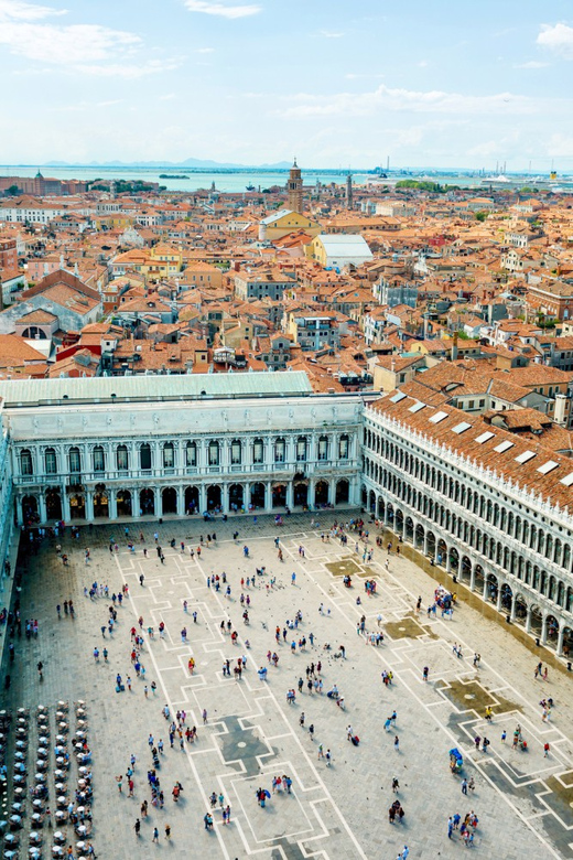 Venice: Bell Tower & St Mark's Square History Gallery Ticket - Going Up: Elevator Ride and What to Look For at 98 Meters