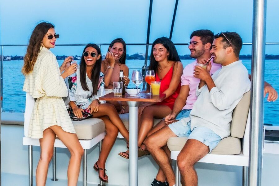 Venice: Catamaran Sunset Jazz Cruise with Aperitivo - The Live Saxophone Jazz Soundtrack