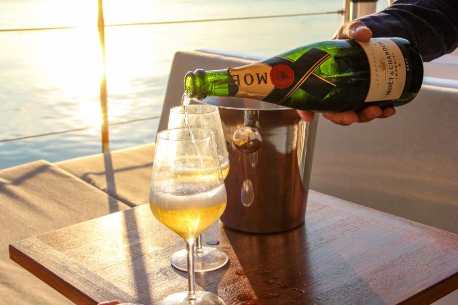 Venice: Catamaran Sunset Jazz Cruise with Aperitivo - Route Views: San Marco Bay, Giudecca Canal, and Toward Lido