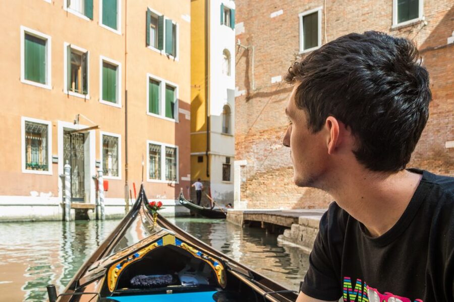Venice: Shared Gondola Ride Across the Grand Canal - The 30-minute route: side canals into the Grand Canal, with Rialto nearby
