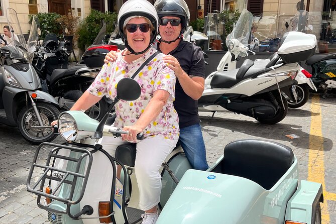 Vespa Sidecar Tour By Night with Pickup - Why Rome looks better at night from a Vespa sidecar