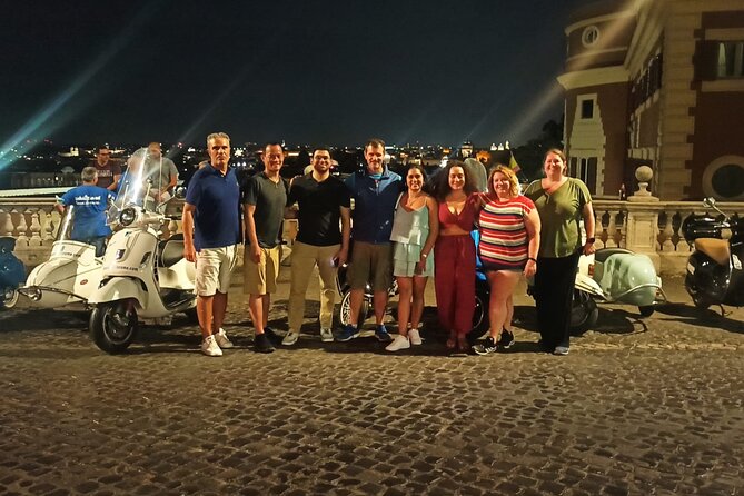 Vespa Sidecar Tour By Night with Pickup - Baths of Caracalla: a calmer Roman moment from the saddle