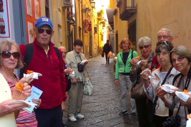 Walking Food Tour in Sorrento w/ Limoncello Factory Lemon Grove - Villa Comunale and the Vesuvius view break
